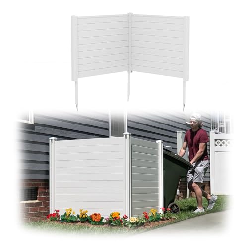 48"W X 48"H Air Conditioner Fence Privacy Screen, Pool Equipment Enclosure, Privacy Fence Panels For Outside, Trash Can Privacy Fence Outdoor With Ground Stakes, Garden Fence, Outdoor Privacy Screens(