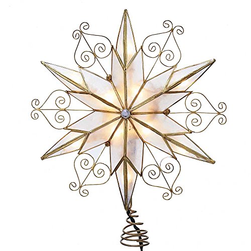 10-Light 6-Point Capiz Star Treetop H23685