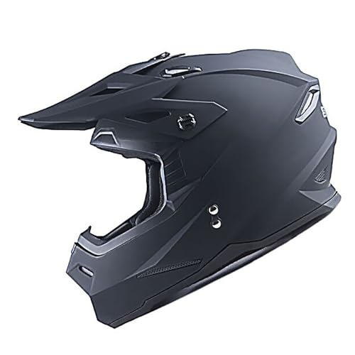 Adult Motocross Helmet Full Face Racing Style Matt Black D9788