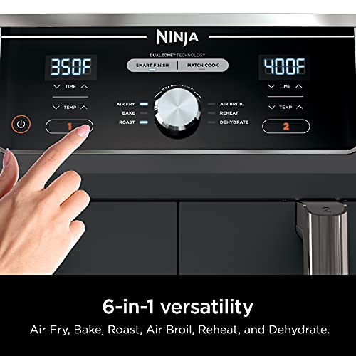 10QT 6-in-1 DualZone Air Fryer with 2 Independent Baskets B40403