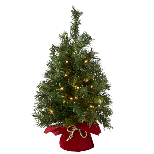 24 in Pre-Lit Mini Artificial Christmas Tree with 35 Clear Lights R420697