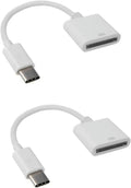 2Pcs White 30pin Female to USB 3.1 Type-C Sync Data Charging Adapter Cables Cell Phone OTG Adapters USB Cables Accessories for Apple,Cables and Interconnects