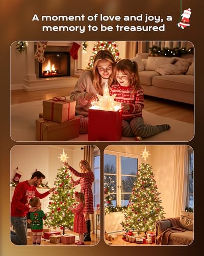 Christmas Tree Star Topper Lighted 3D Plug In Indoor Holiday Decor N7897