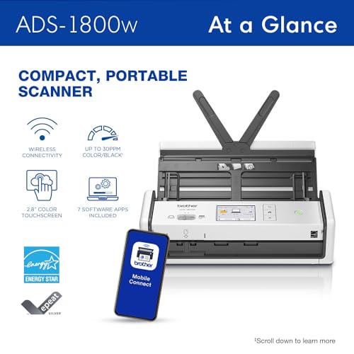 Wireless Compact Desktop Scanner with 30ppm Speed and Touchscreen G581