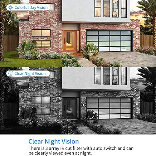 Wireless Security Camera System, 16CH 4K NVR, 4Pcs 3MP WiFi Cameras, Night Vision, Motion Detection, 1TB HDD P9721