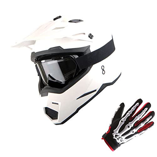 Adult Motocross Helmet Full Face Racing Style Matt Black D9788