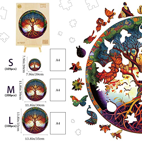 Wooden Puzzle for Adults, Yin Yang Life Tree, 190 Pieces F58046