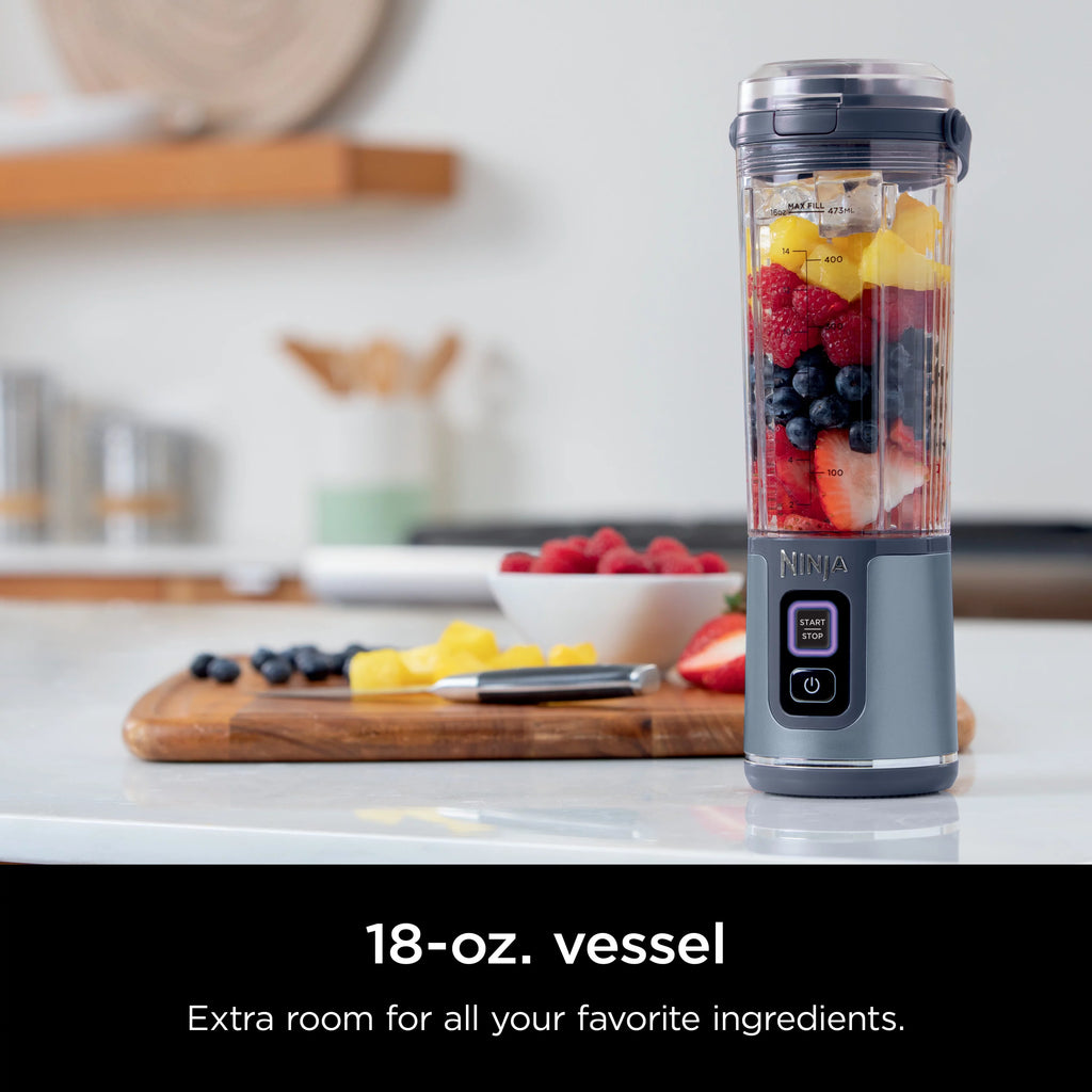 Portable 18 oz. Blending Vessel with Leakproof Lid and Sip Spout, Denim Blue D668396
