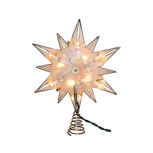 Capiz Star Treetop with Center Gem G5493