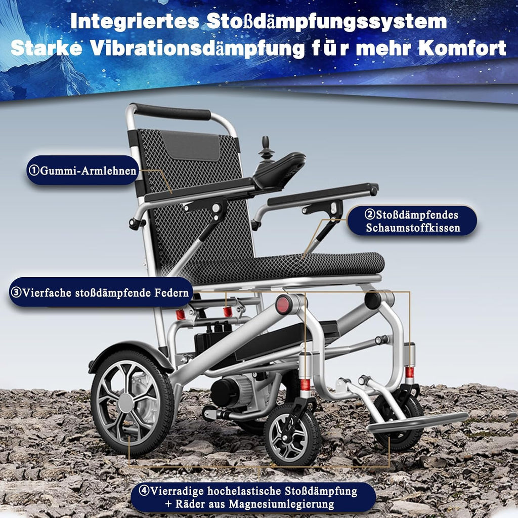 Lightweight Foldable Electric Wheelchair for Adults, All Terrain, Up to 330Lbs K88619