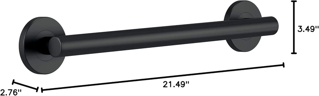Matte Black Decorative Grab Bar, 18 Inch U329140