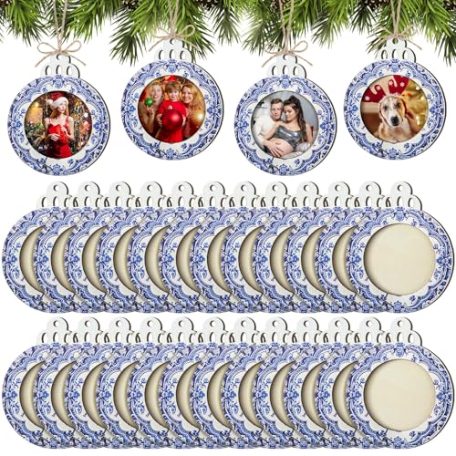 24 Pcs Christmas Photo Ornament Frames for Baby First Christmas Tree Keepsake K3591