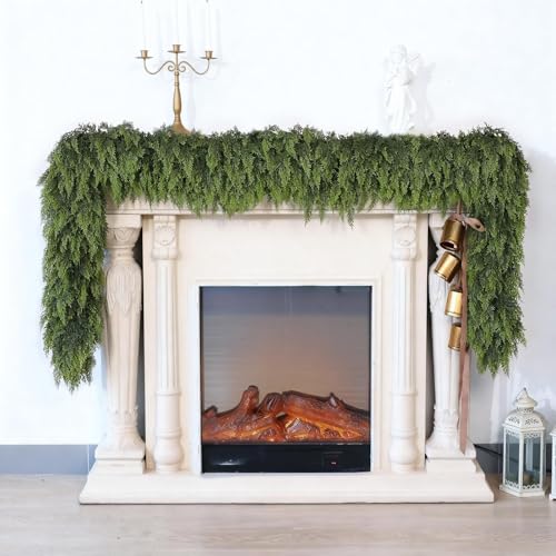 9ft Cedar Garland Artificial Christmas Garland for Fireplace Mantel Indoor Outdoor Decor O977063