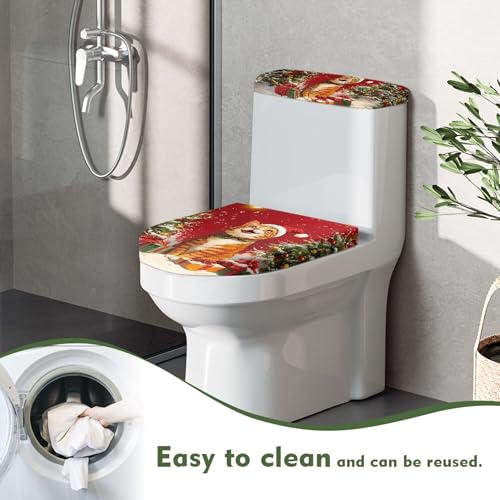 Christmas Toilet Lid and Tank Cover Set for Bathroom Decor K51670
