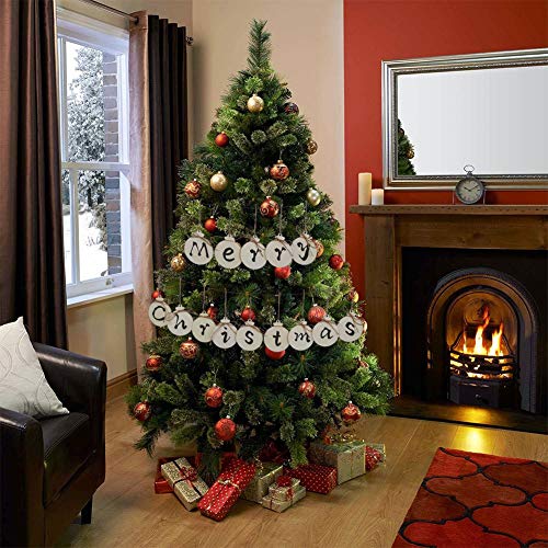 50pcs DIY Wooden Christmas Ornaments for Crafts, 4" Blank Unfinished Wood Slices to Paint Q2509