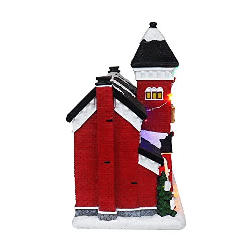 Lighted Musical Snow Village with Animated Kids Sledding A3584