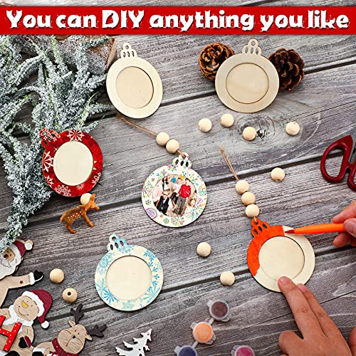 24 Pcs Christmas Photo Ornament Frames for Baby First Christmas Tree Keepsake K3591