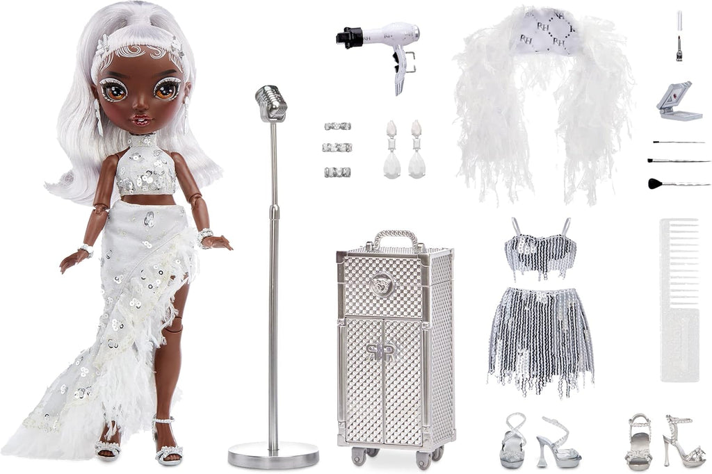 Posable Fashion Doll with 2 Outfits and Vanity Playset N703