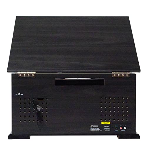 7-in-1 Turntable Music Center with 3-Speed Record Player, CD/MP3/Cassette, FM Radio, Bluetooth, Stereo Speakers V417052