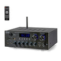Pyle Stereo Power Amplifier 200 W Peak w/ Bluetooth Wireless, LED Display, Dual Channel Audio Stereo Receiver w/ RCA, USB, SD, MIC in, FM Radio, Perfect For Home Computer via RCA, PDA29BU.5