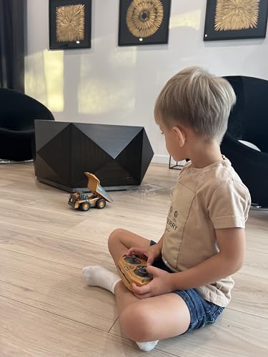 Remote Control Excavator Construction Toy for Boys with Metal Shovel and Lights J5730