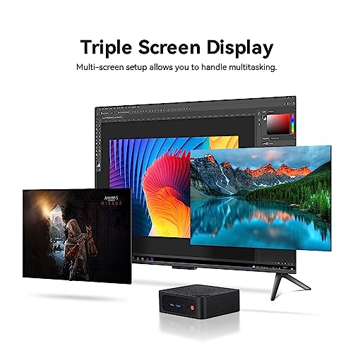 Mini PC with AMD Ryzen 7 5800H, 16GB RAM, 1TB SSD, Triple Display F85299