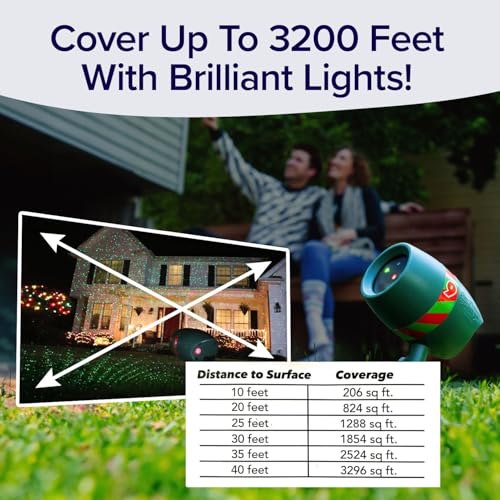 Outdoor Christmas Laser Projector with Remote, 2 Pack W321