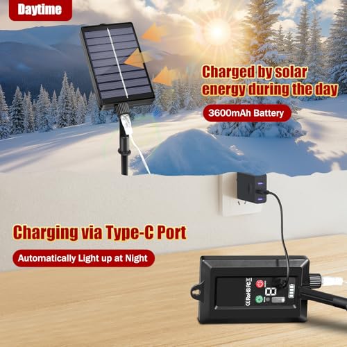 Solar Candy Cane Pathway Lights, 24PCS 240LED Outdoor Christmas Decorations with Remote T5735
