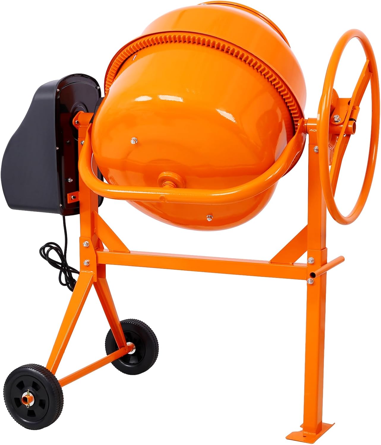 Electric Concrete Mixer, 5 Cu. Ft, 650W Portable for Mortar and Stucco C749464