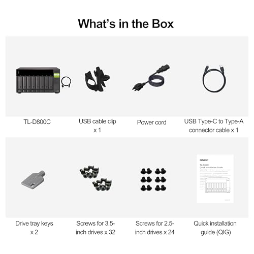 8 Bay Desktop JBOD Storage Enclosure with USB 3.2 Gen 2 Type-C D121