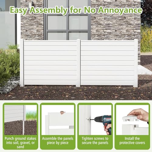 Air Conditioner Fence Privacy Screen 48x48 Inch with Ground Stakes H86440