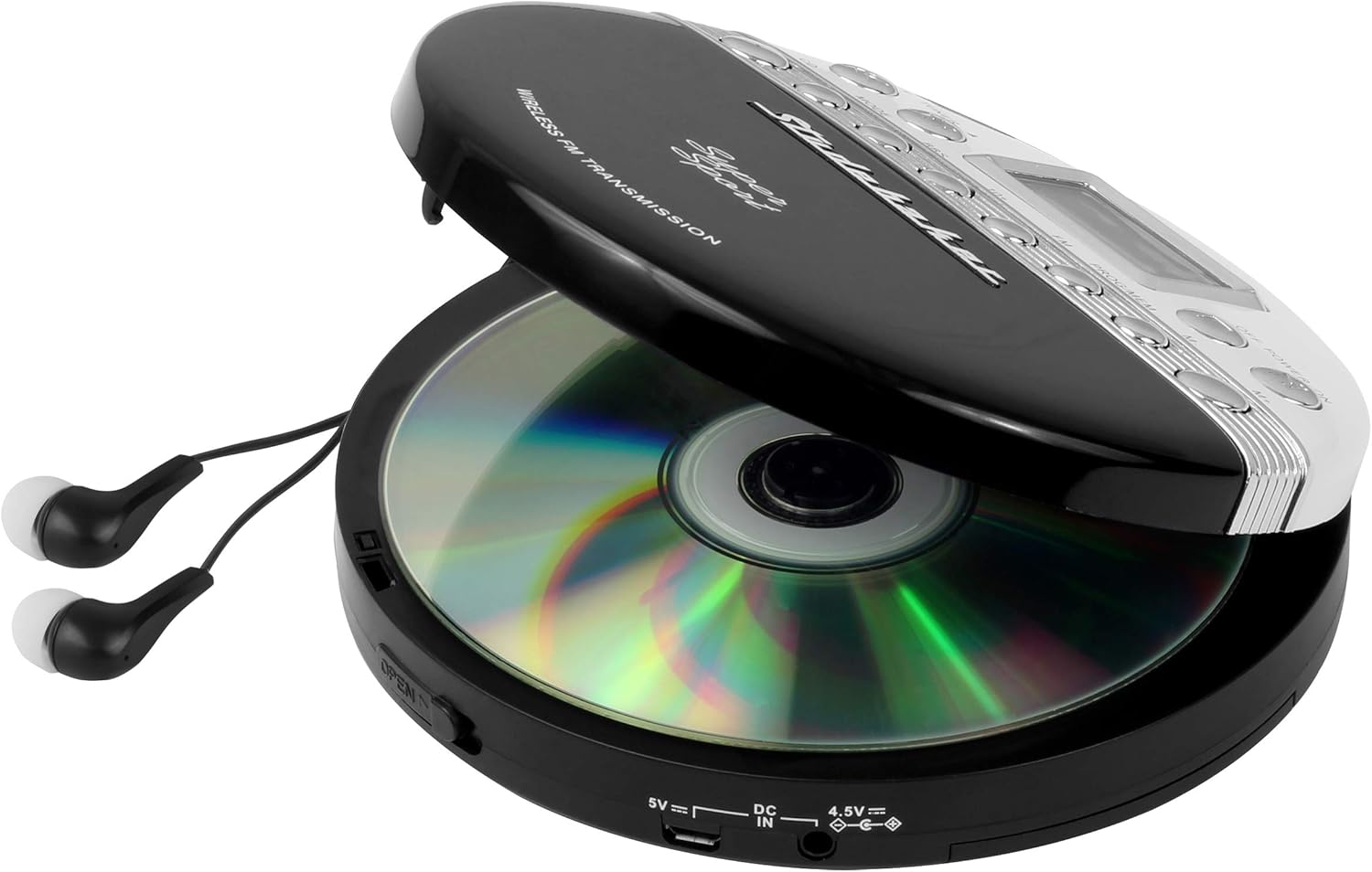 Portable CD Player with FM Stereo Radio and Earbuds Y384568