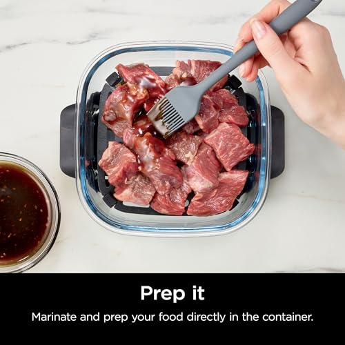 Air Fryer with Glass Containers, 4 QT & 6 Cup, Dishwasher Safe Z1664