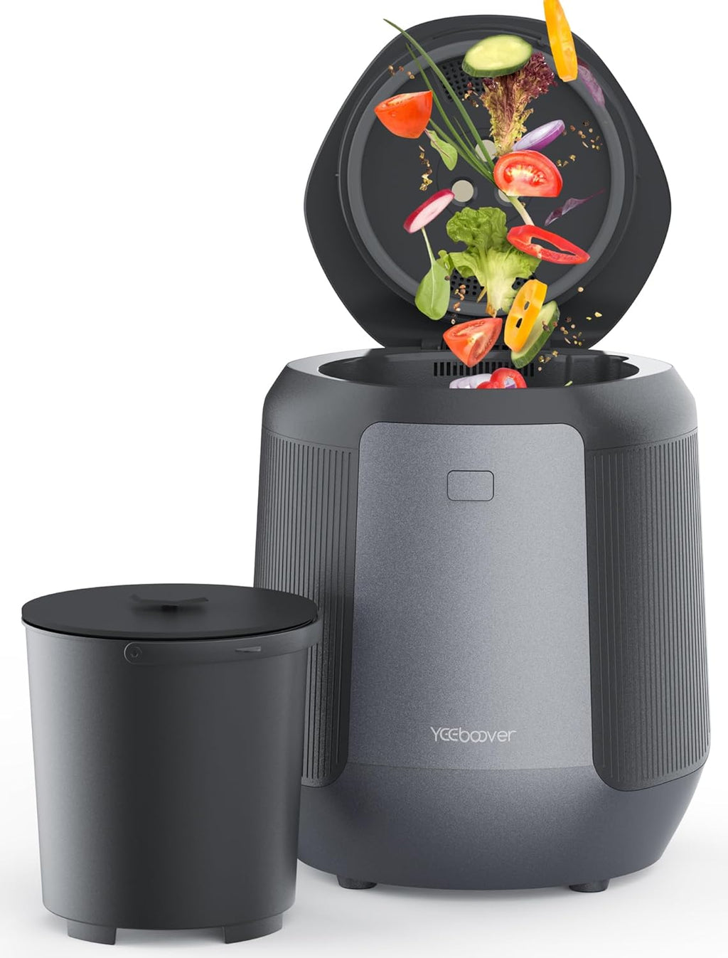 Electric Composter: 4.2L Large Capacity Odorless Quiet Composter Kitchen Counter Top Food Cycler Machine Electric Compost Bin Indoor Countertop Recycler Composting Trash Can Smart Mill Waste