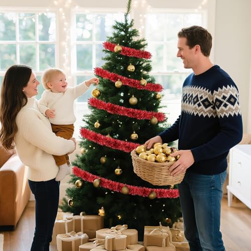 50ft Green Artificial Pine Christmas Garland for Indoor Outdoor Decor W5286