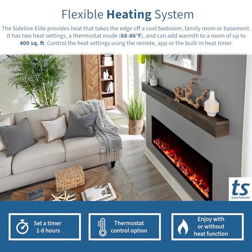50-inch Smart Electric Fireplace with Surround Mantel N105