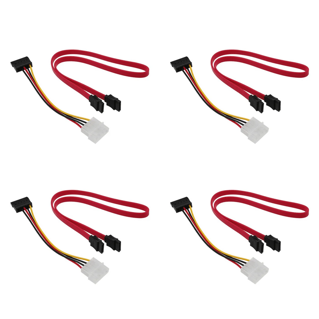 4 SATA Power Adapter Cable and 4 SATA Data Cable