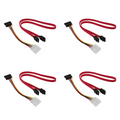 4 SATA Power Adapter Cable and 4 SATA Data Cable