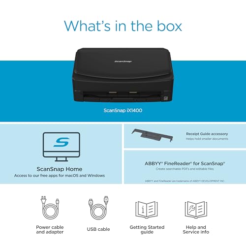 Document Scanner with Auto Document Feeder for Mac or PC, Black L95560