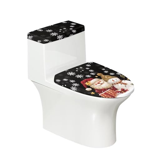 Christmas Toilet Lid and Tank Cover Set for Bathroom Decor K51670