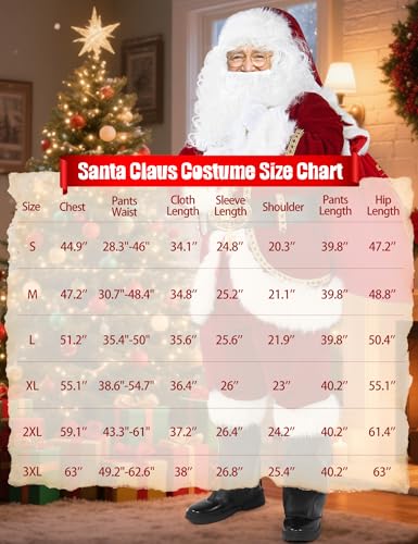 Men's Deluxe Red Santa Claus Costume Set C173106