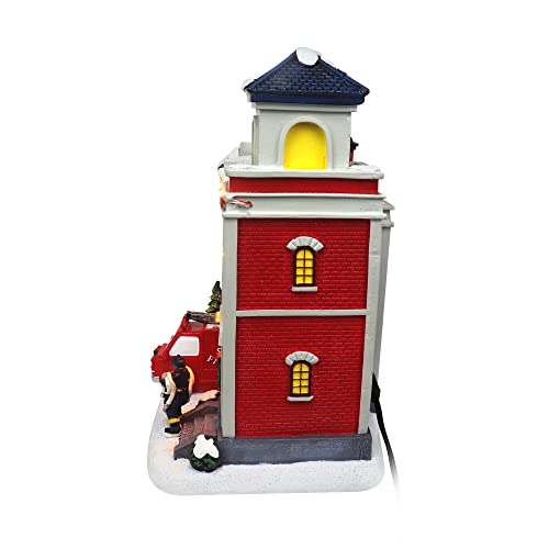 Lighted Musical Snow Village with Animated Kids Sledding A3584