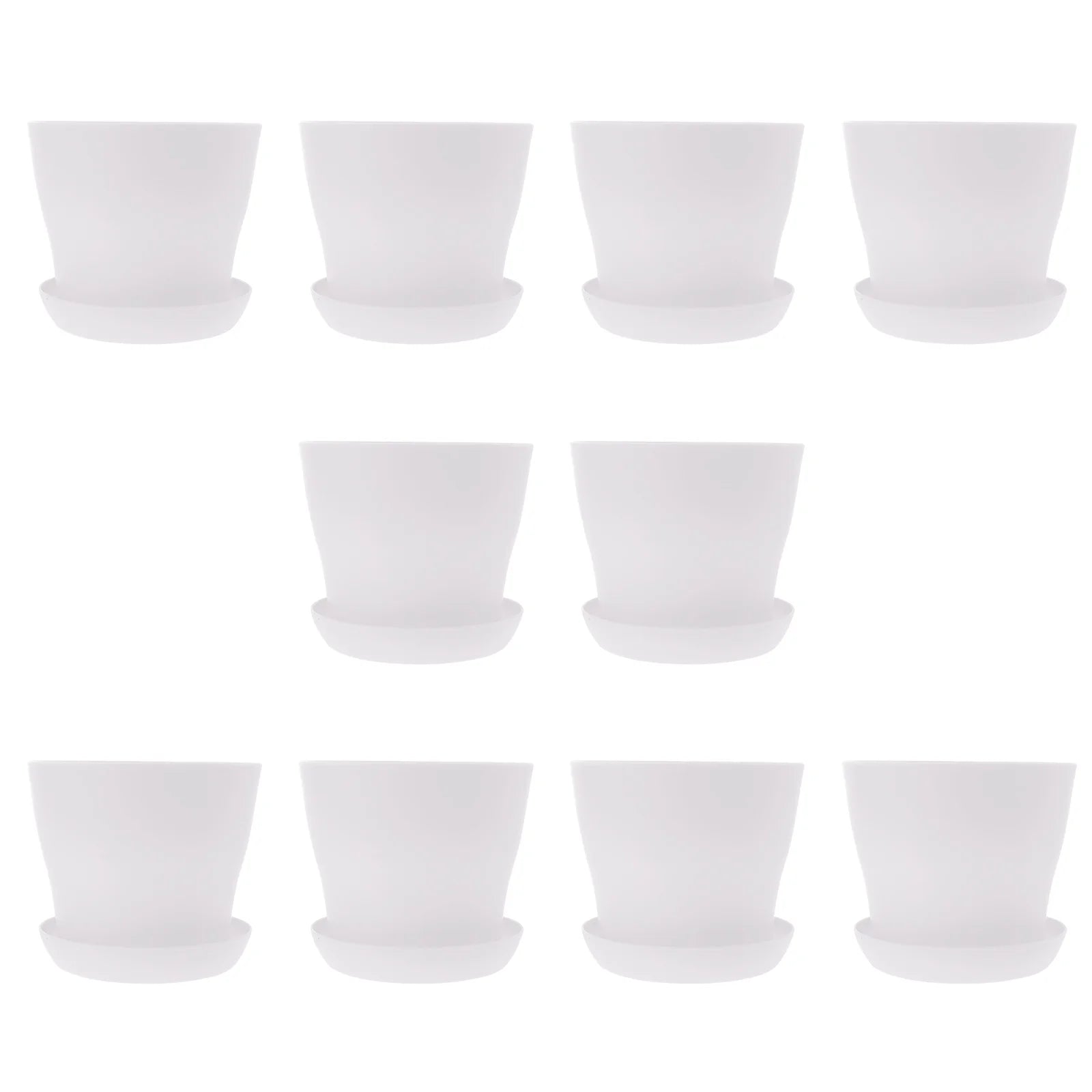Flowerpot Planting Pot for Walkway, White, 10-Pack S561