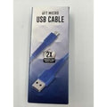 6ft Micro USB 2x Stronger Braided Cable, Blue - Durable