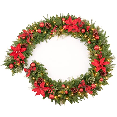 Pre-lit Christmas Garland 9ft with 50 LED Lights B458889