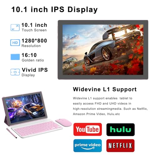 10 Inch Android Tablet with Keyboard Case Mouse Stylus J550018
