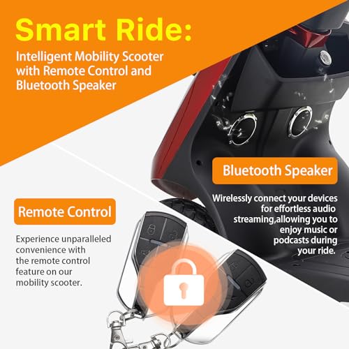 Heavy-Duty 4-Wheel Mobility Scooter for Seniors, 500 lbs Capacity, 3-Speed Mode J807194