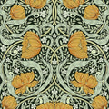 Abyssaly Mid Century Peel and Stick Wallpaper, Bird William Morris Vintage Floral Wallpaper, Green Wall Murals, Removable Pre-Pasted Floral Contact Paper for Bedroom Wall 17.7in x 9.8ft