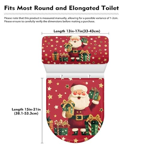 Christmas Toilet Lid and Tank Cover Set for Bathroom Decor K51670