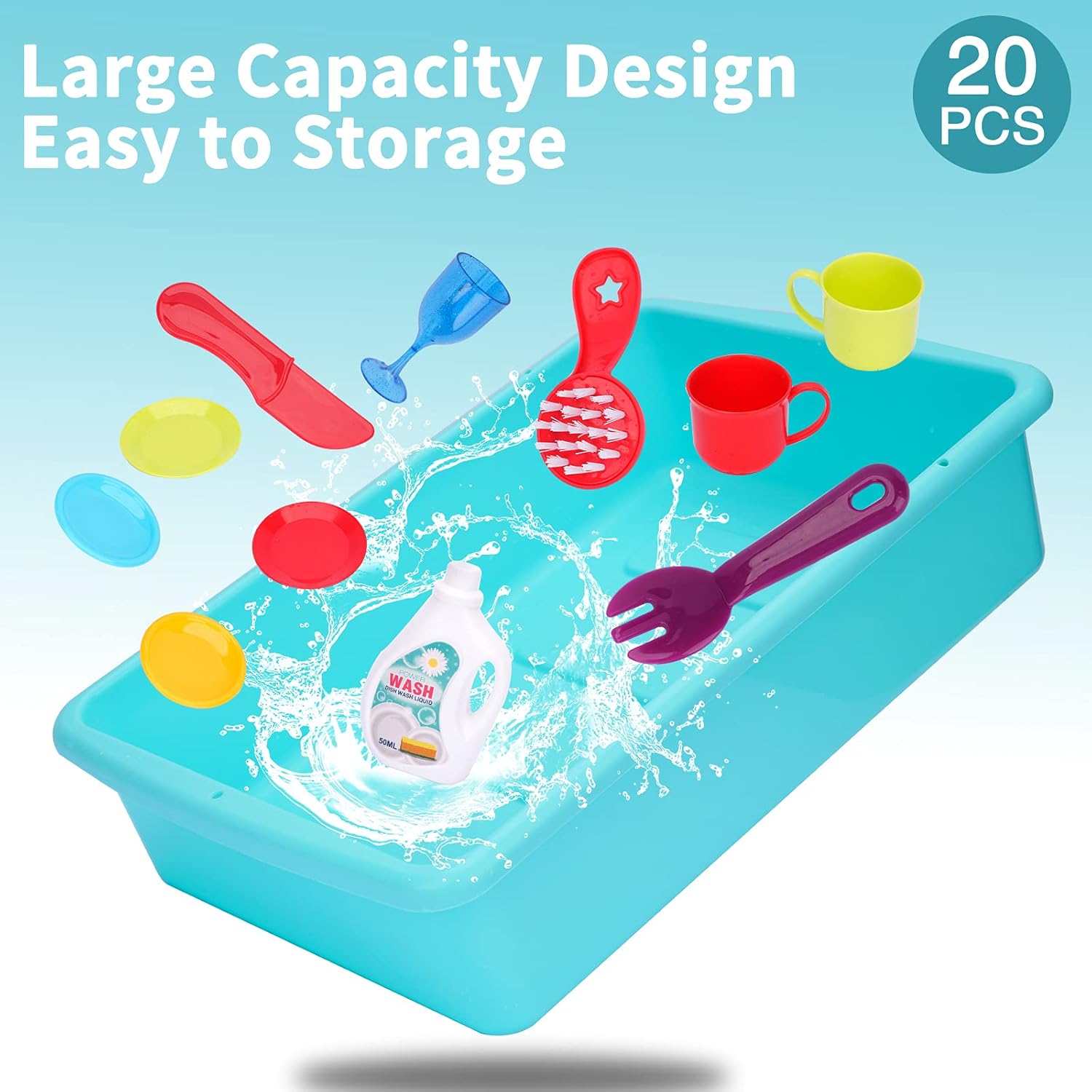 Baby Bath Play Sink Toys with Running Water for Toddlers N24505